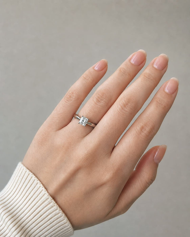 古典枕形車工經典單鑽求婚戒指｜Elegant Cushion Cut