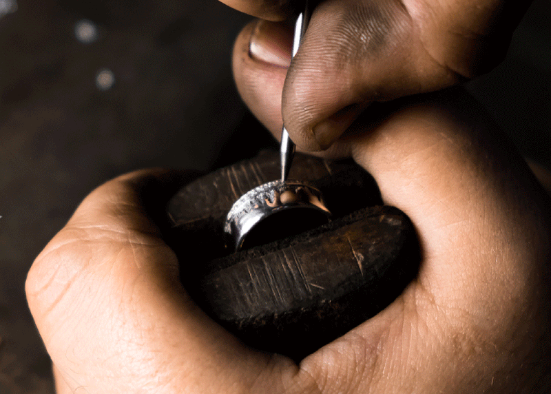 DDS 舊珠寶改造成新婚戒 前後對比圖